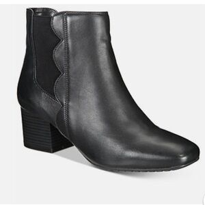 Bandolino Floella Leather Ankle Booties, Black